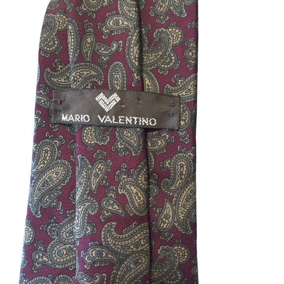 Mario Valentino Paisley Silk Tie - Picture 2 of 6